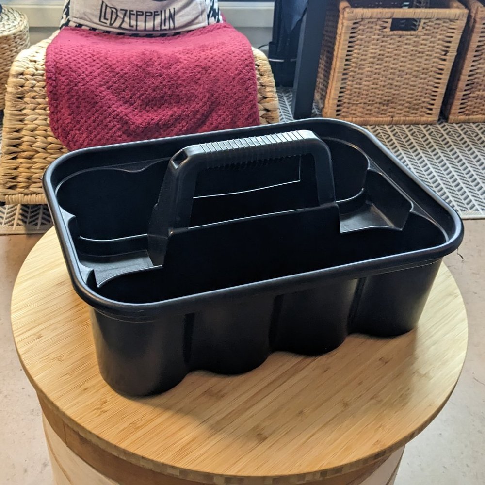 Cleaning Supplies Bin, Black